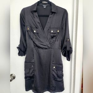 Marciano shiny black dress